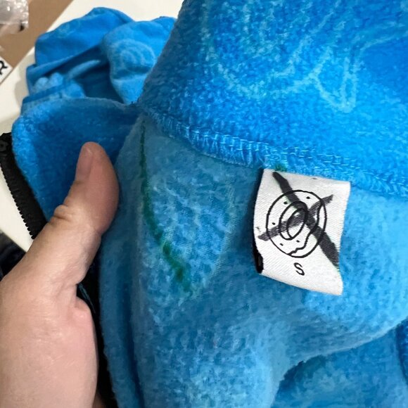 Odd Future Blue Fleece Quarter Zip Pull‎ Over Jacket Size Small - Picture 8 of 9